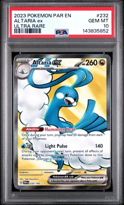 PSA 10 Altaria Ex #232 2023 Pokemon Par En-Paradox Rift GEM MT - Image 1