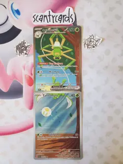 Pokemon Scarlet & Violet Spidops Ex 243/198 & Tarountula 199/198 Connecting Art - Image 1