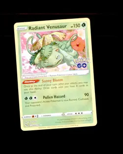 NM Pokemon GO Holo Radiant Venusaur 004/078 2 - Image 1