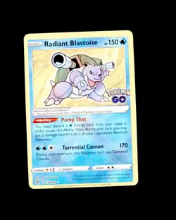 NM Pokemon GO Holo Radiant Blastoise 018/078 - Image 1