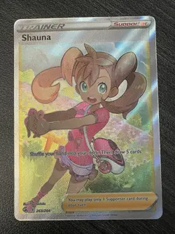 Shauna 263/264 Full Art Trainer Pokemon Fusion Strike NM-MINT Toploader Waifu - Image 2