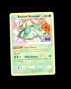 NM Pokemon GO Holo Radiant Venusaur 004/078 1 - Image 1