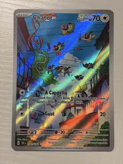 Pokemon TCG Chatot 181/162 SV05 Temporal Forces Illustration Rare Full Art Holo - Image 1