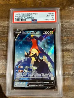 POKEMON 2022 Astral Radiance Full Art GARCHOMP V #TG23 PSA 10 Gem Mint RARE - Image 1