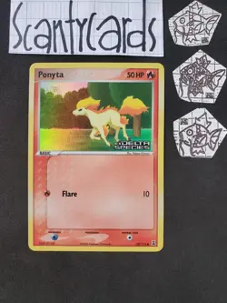 Pokemon NM Delta Species Reverse Holo Stamp Ponyta 78/113 - Image 2