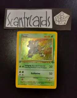 Pokemon HP Scratch Error Jungle First Edition Holo Pinsir 9/64 - Image 1