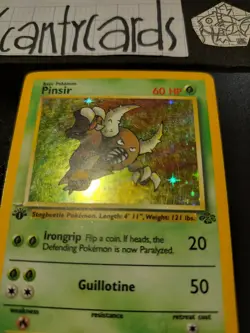 Pokemon HP Scratch Error Jungle First Edition Holo Pinsir 9/64 - Image 3