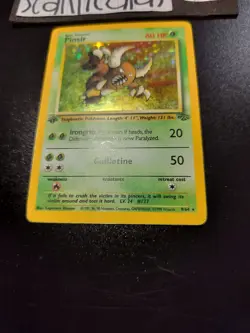 Pokemon HP Scratch Error Jungle First Edition Holo Pinsir 9/64 - Image 4