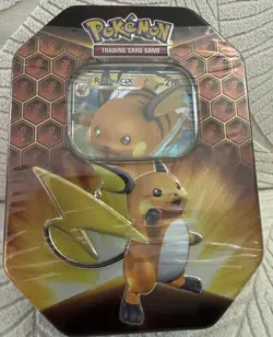 Pokemon TCG - Hidden Fates Tin - Raichu GX NEW and SEALED 820650804816 - Image 1