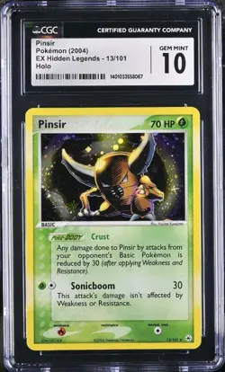 Pokemon Pinsir 13/101 Holo Rare EX Hidden Legends CGC 10 GEM MINT - Image 1