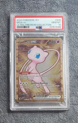 Pokemon 151 Ultra Premium Collection #205 Mew Ex Gold Metal PSA 10 - Image 1