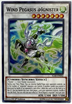 Yu-Gi-Oh! Wind Pegasus @Ignister IGAS-EN042 Ignition Assault-1st Edition - Image 1
