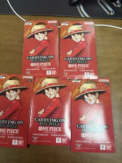 One Piece OP-13 CARRYING ON HIS WILL Sleeved Booster Packs Lot Of 5 English 5x - Image 1