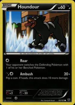 Pokemon TCG Card Houndour Darkness Normal Plasma Blast PLB 55/101 - Image 1