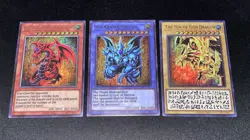 P R O X Y YuGiOh Stainless Steel Egyptian God Card set - Near Mint - Image 1