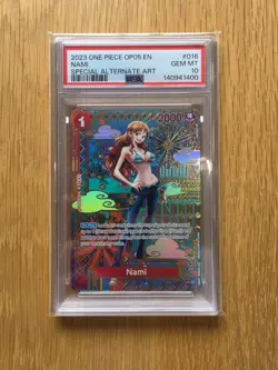 PSA 10 Nami OP01-016 SP Awakening of the New Era One Piece Card Game - Image 1