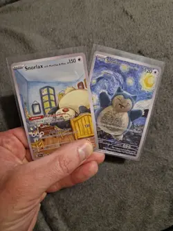 Snorlax Art Card Bundle Moon Bathing & Cozy Room Custom Display Set - Image 1