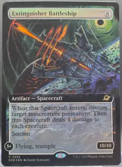 Extinguisher Battleship #355 Edge of Eternities Extended Art Foil Rare LP - Image 1