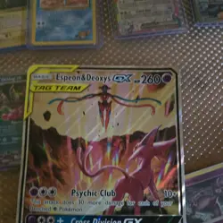 JUMBO Oversized Espeon & Deoxys GX Tag Team Black Star Promo SM240 Pokemon NM - Image 2