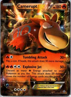 Pokemon TCG Camerupt EX 29/160 Primal Clash Holo NM - Image 1