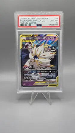 Pokemon PSA 10 Solgaleo & Lunala GX Ultra Rare 2019 75/236 Cosmic Eclipse - Image 1