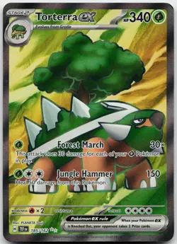 Torterra ex 185/162 Ultra Rare Temporal Forces Pokemon Near Mint - Image 1