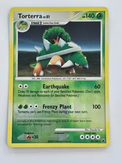 Pokemon Torterra Reverse Holo Diamond and Pearl Majestic Dawn 30/100 MP - Image 1