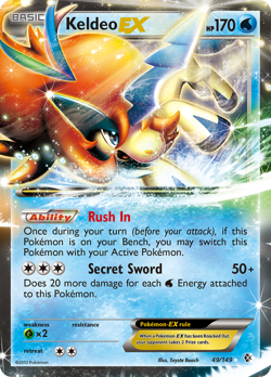 Pokemon - Keldeo EX 49/149 Boundaries Crossed - Holo EX Rare - NM - Image 4
