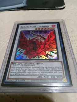 Yugioh Black Rose Dragon RA04-EN057 Super Rare 1st Ed Near Mint - Image 1