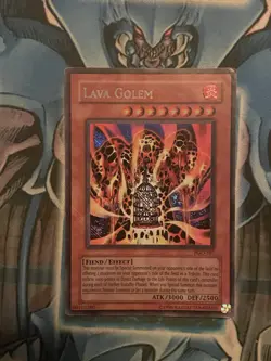 Reverse Secret Yugioh Lava Golem PGD-107 Secret Rare DMG Unlimited Edition - Image 1