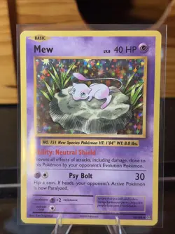 Pokemon TCG XY Evolutions Mew Holo Rare Card 53/108 NM/Mint Condition Copy - Image 2