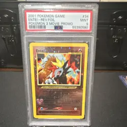 Pokemon Entei 3 Movie Promo #34 Reverse Holo Promo Card PSA 9 2001 - Image 1
