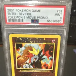 Pokemon Entei 3 Movie Promo #34 Reverse Holo Promo Card PSA 9 2001 - Image 3