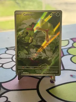 Pokemon Caterpie 172/165 Sv: Scarlet & Violet 151 Illustration Rare Holo Card - Image 1