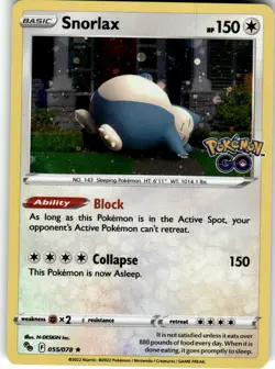 Snorlax - 55/078 (Cosmos Holo) Promo Miscellaneous Cards & Products 055/078 LP - Image 1