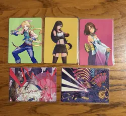 Magic The Gathering Final Fantasy Art Series 5-Card Lot Tifa Yuna+ Mtg - Image 1