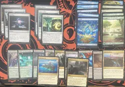 MTG Simic Commander Mana Lot – Sol Ring, Signets, Dual Lands, Full Art Basics - Image 1