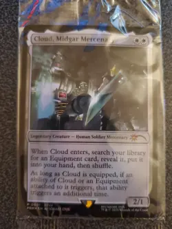 Cloud, Midgar Mercenary Promo FOIL Sealed & Game Code - NM MTG Final Fantasy - Image 1