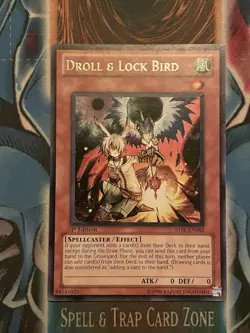 YuGiOh TCG Droll & Lock Bird - STBL-EN082 - RARE - 1st Edition - LP - Image 1