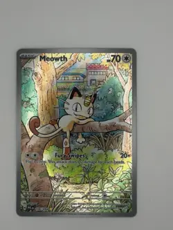 Pokemon Meowth 106/094 – Phantasmal Flames – English IR (Illustration Rare) - Image 3