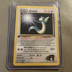 Pokemon TCG Vintage 1st Edition Erika's Dratini Uncommon Gym Heroes 042/132 NM - Image 1