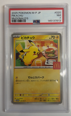 Pokemon 2025 Pikachu McDonald's Purchase JPN Promo 020/M-P PSA 7 - Image 1