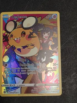 Pokemon TCG Dedenne TG07/TG30 Ultra Rare Full Art Holo Brilliant Stars - Image 1