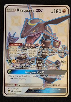 2019 Pokemon Alternative Art Promo Shiny Rayquaza GX #177a/168 EX-NM - Image 1