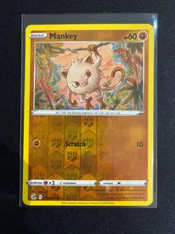 Pokemon TCG - Fusion Strike- 133/264 - Mankey Reverse Holo - Image 1