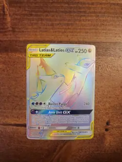 Pokemon Latias & Latios GX Team Up 190/181 Secret Rare SM Rainbow Holo Card - Image 1