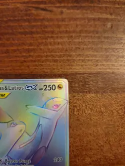 Pokemon Latias & Latios GX Team Up 190/181 Secret Rare SM Rainbow Holo Card - Image 4