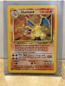 Pokemon TCG Charizard 4/102 Base Set Unlimited Holo Rare HP - Nintendo 1999 Card - Image 1