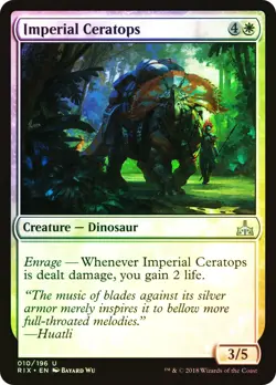 MTG FOIL Imperial Ceratops - Rivals of Ixalan #010 - Image 1