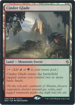 1x Cinder Glade - Standard Series Promo Moderate Play MTG Magic - Kid Icarus - - Image 1